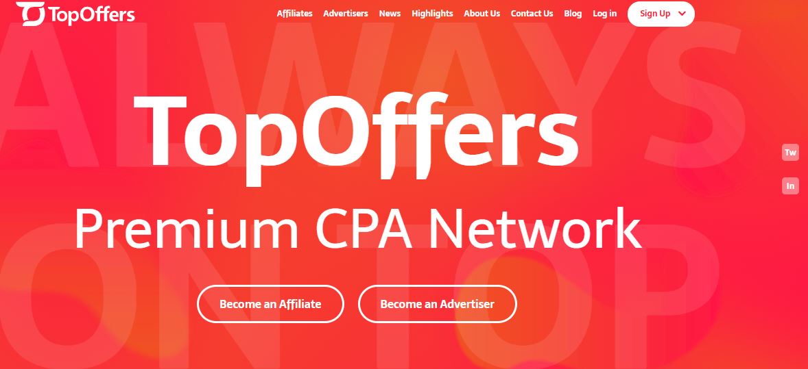 TopOffers is one of the best CPA networks