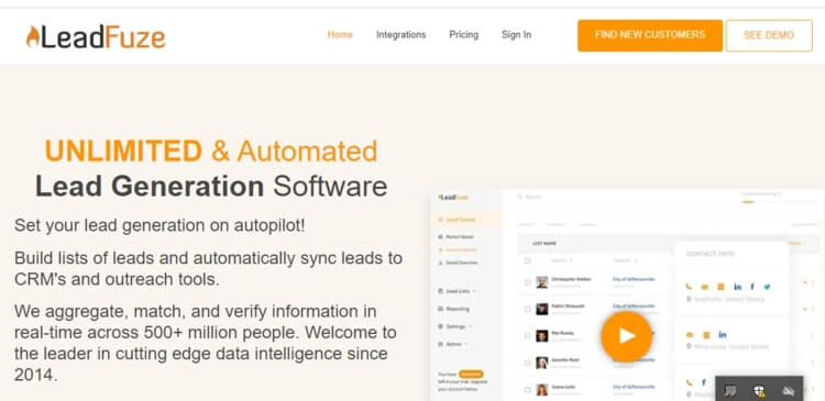 Leadfuze is an unlimited & automated free lead generation software
